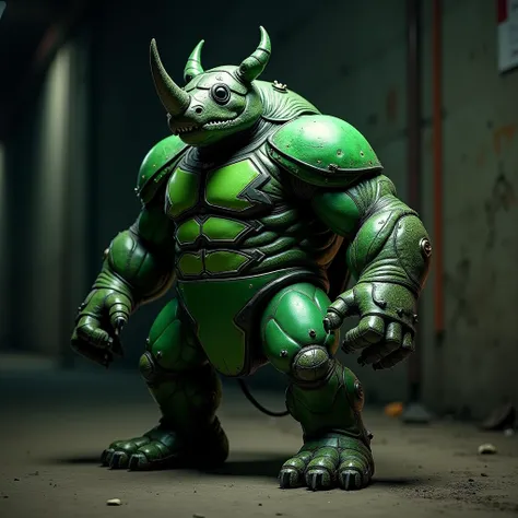 A real Japanese rhinoceros beetle with hulk costume