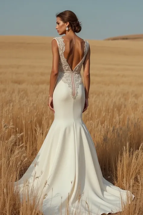 Bride dress inspired by wheat and amaryllis flower in your dress
