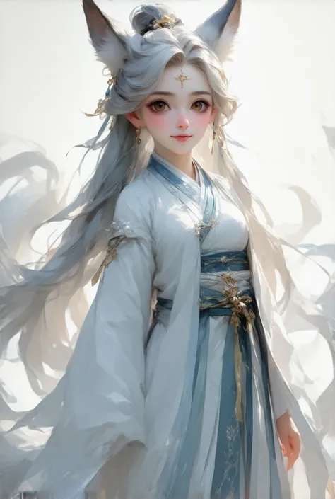 masterpiece, 4K, ultra highly detailed, high_quality, hyper detail, detailed face, bishojo, japanese animation, fantasy, garden, 1girls, yellow_man, korea, hanbok, mature_female, round_face, silver_hair, long_hair, golden_eyes, large_breasts, veiny_breasts...