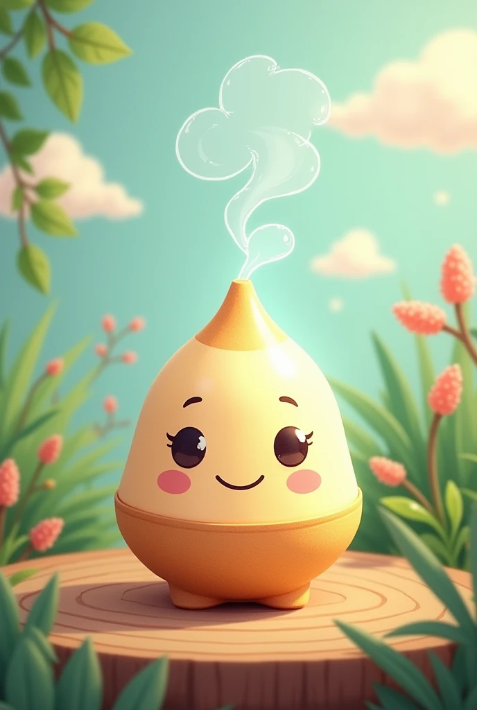 Dream aromatherapy burner，cute animation style，Crayon style