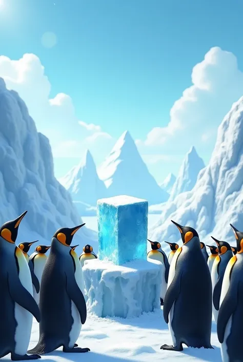 The Big Announcement

*Setting: A gathering of penguins around a large ice block serving as a podium.*