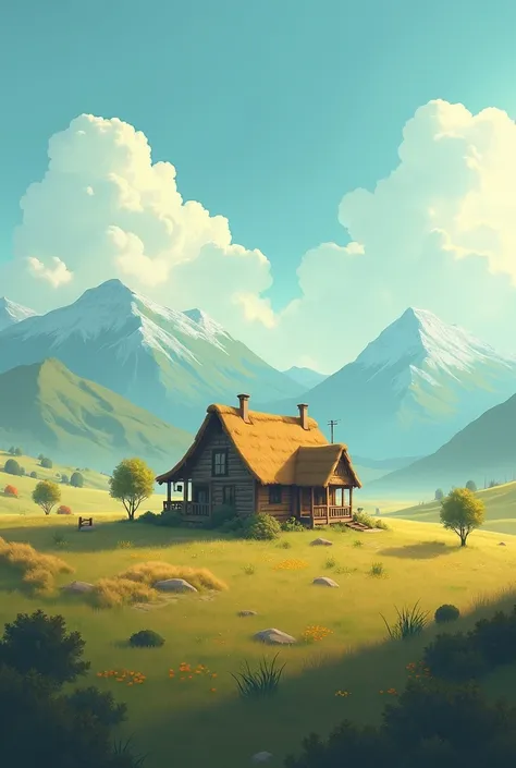 little house in the middle of a vast world