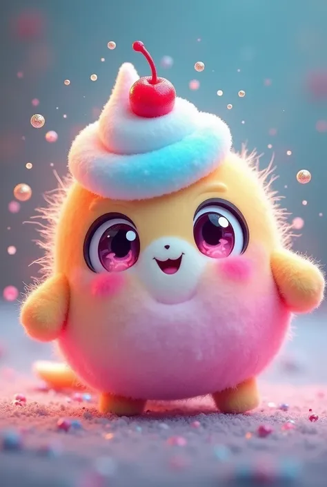 
Name: Fizzpuff

Appearance:

A small, round creature with a fizzy, bubbly body that looks like its made of colorful soda foam, shifting between pastel pink, orange, and blue.

Its head has a swirl resembling whipped cream, topped with a tiny glowing cherr...