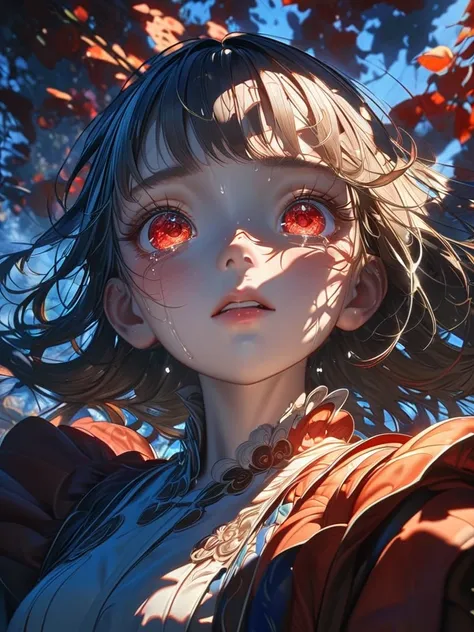                                                  Portrait of a beautiful girl in a fantastic world         .  Depiction of standing with your whole body on a    ,                     beautiful eyes  、 All the details        , Soft light, masterpiece,   bes...