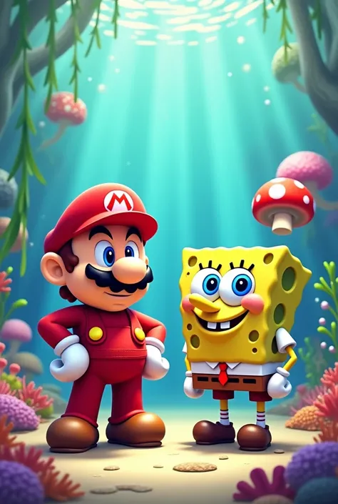 Mario Dan Spongebob Tulisan: no. 1 Mario-Spongebob