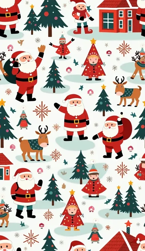 Christmas kwai style premium seamless pattern