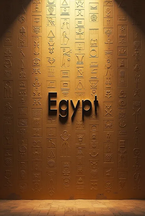 I want only Egypt hieroglyphics size of backdrop  and write Egypt in the mid 
