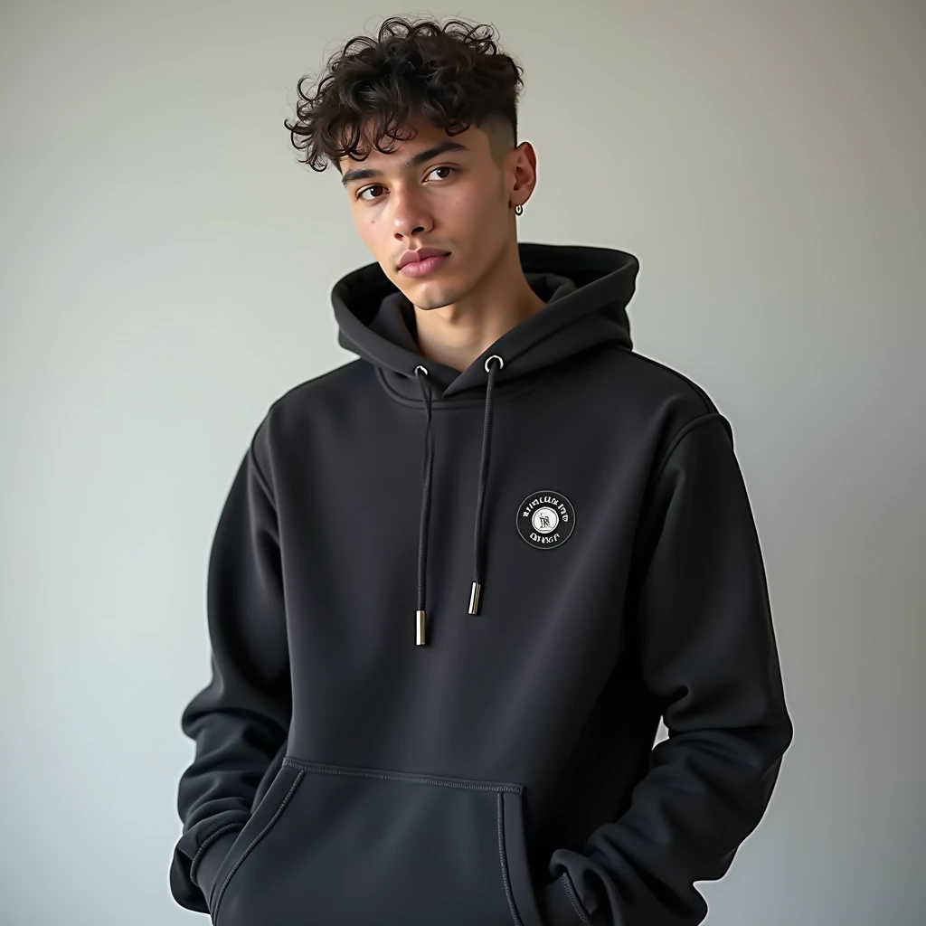 man with hoddie for clothing brand