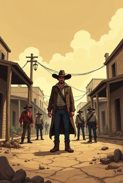 Arturo and his gang arrive in a town to loot it, but he finds himself in a town desolate by a drought.
2.	 As they move forward, they realize that the town is totally desolated by a drought .
3.	Once settled outside the town ,  Arturo begins to doubt wheth...