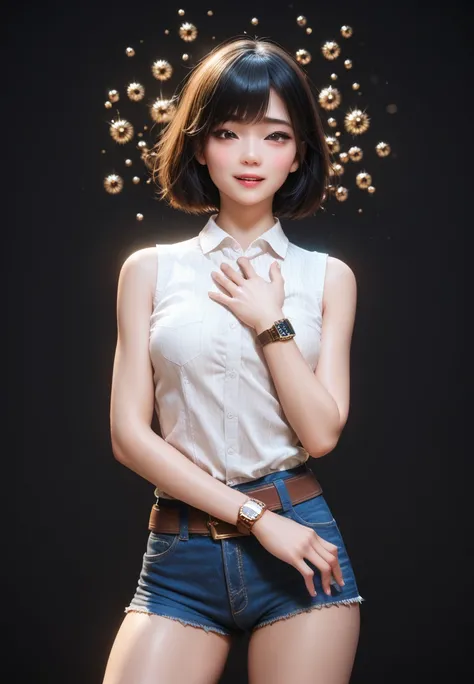   high resolution image ,  best quality , (A beautiful Korean girl is standing in a １Please describe a person ), ( open her mouth :0.6),(Drunk:1.2), super real skin,skinny body, small breasts,  shiny black hair ,((Big black eyes:1.2)),(( stares at viewers:...