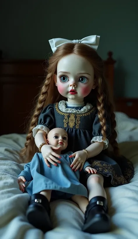  Sofia is in her room at night and looks frightened at the doll that is on the bed.

 Sofia is about  and a slender and pale appearance , with almost translucent skin. her light brown eyes,  she has dark circles as if I havent slept and for days ,  and her...