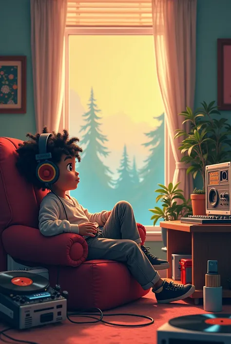 a youtube channel banner that based on lofi music