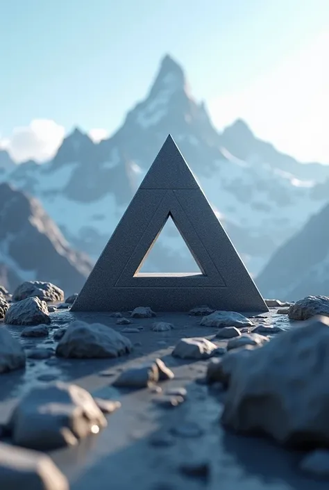 3D images, Am Triangle,Mountain logo ,VIEW LANGUAGE,