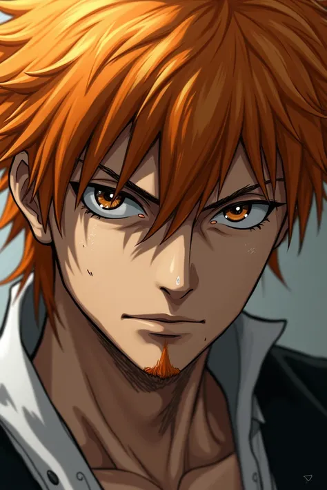 Make Ichigo realistic full highly detailed,real face,real hair,real clothes texture realistic 