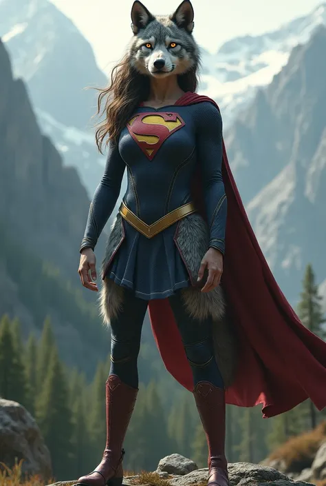 Supergirl in the style of wolves