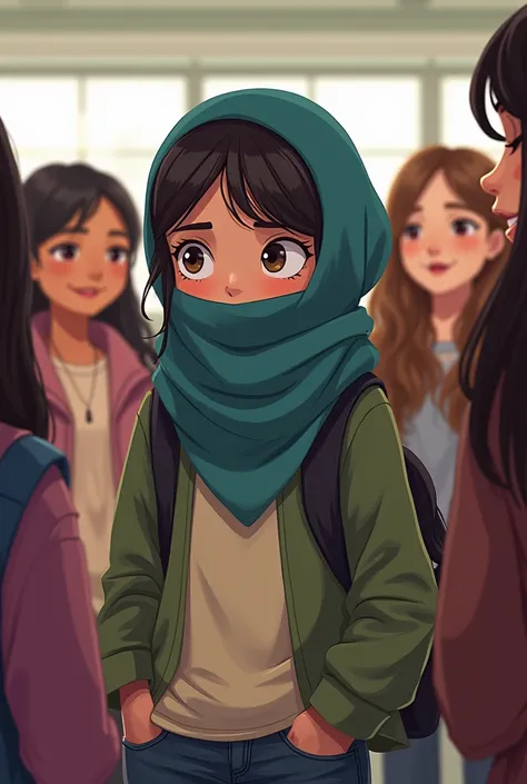 She (Arya a transferee student who wear a scarf all over her face to hide her scar) had been the center of whispers and laughter from her classmates, among them a group of popular girls led by Bianca. “Why is she wearing that? Is she hiding something ugly?...