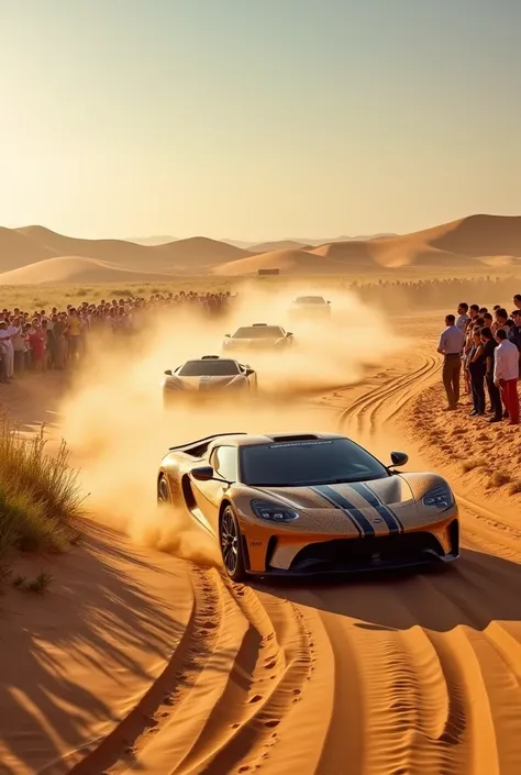  car event being held at the dunes、Spectators looking happy 