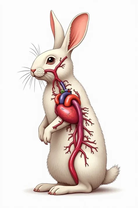 biological diagram of the circulatory system in rabbits