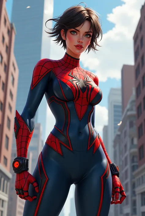 Gwen spider1 girl, Breasts,  Short hair, 