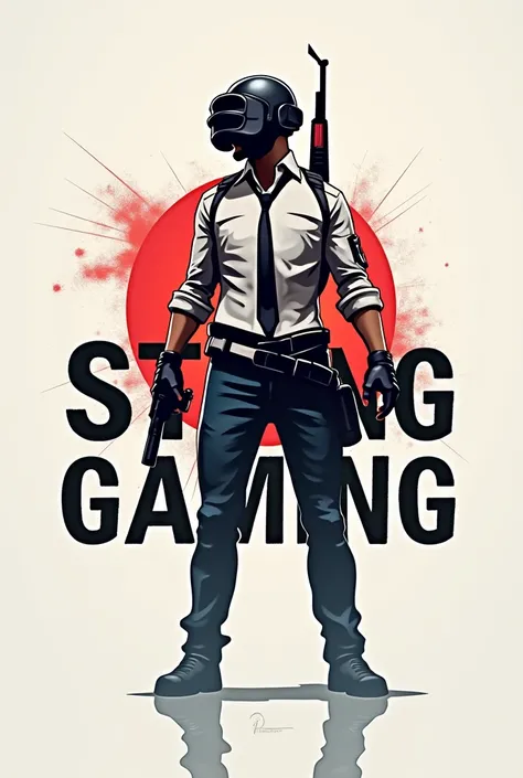 A logo with text "stop gaming", so best for pubg