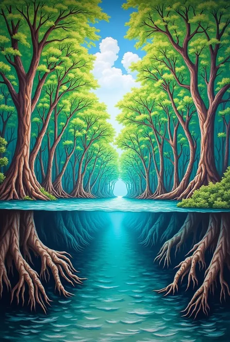 Mangroves, mural paint