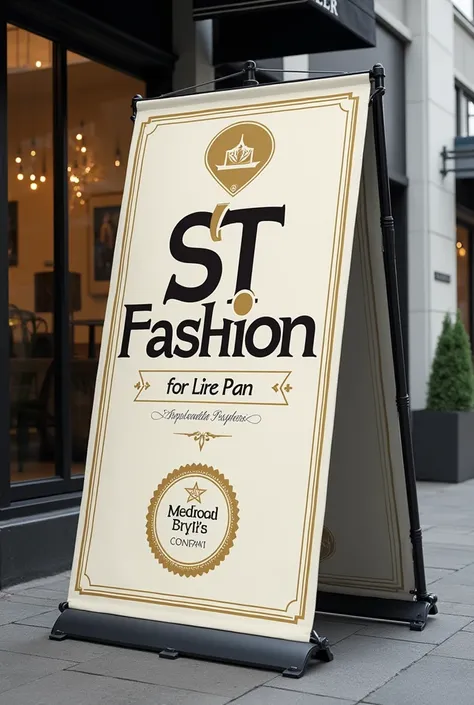 esign Elements for Your Backdrop Banner:

    Dimensions:
        Width: 24 inches
        Height: 12 inches

    Theme:
        The banner should reflect the branding of "ST Fashion" — consider colors, fonts, and design elements that match the brand ident...