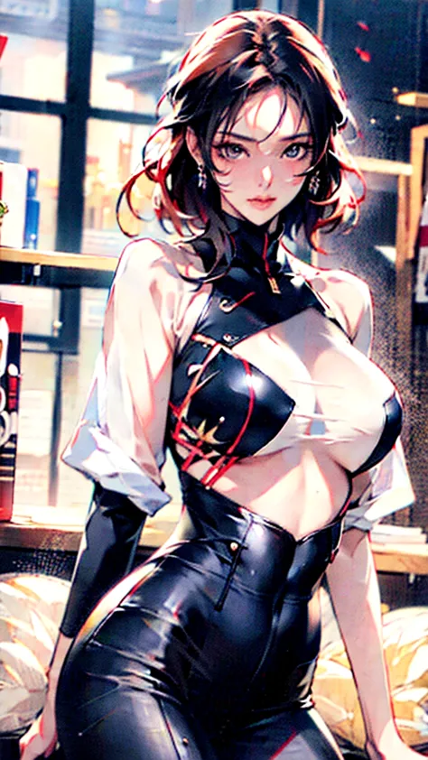 Solo, outstanding female, beautiful seductive woman, full body shot, (masterpiece:1.1, beautiful anime illustration, absurdres, ultra detailed depictions, masterpiece, best quality, 4k, 8k, perfect anatomy, best quality), (detailed background, best quality...