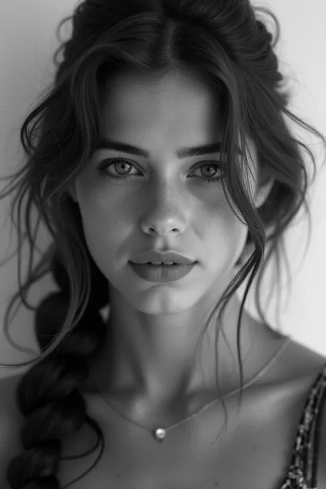 Girl modeling black and white
