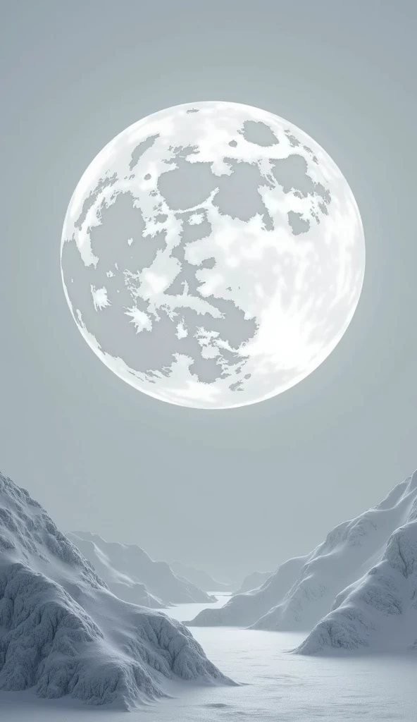 full moon、 has a white background、 simple