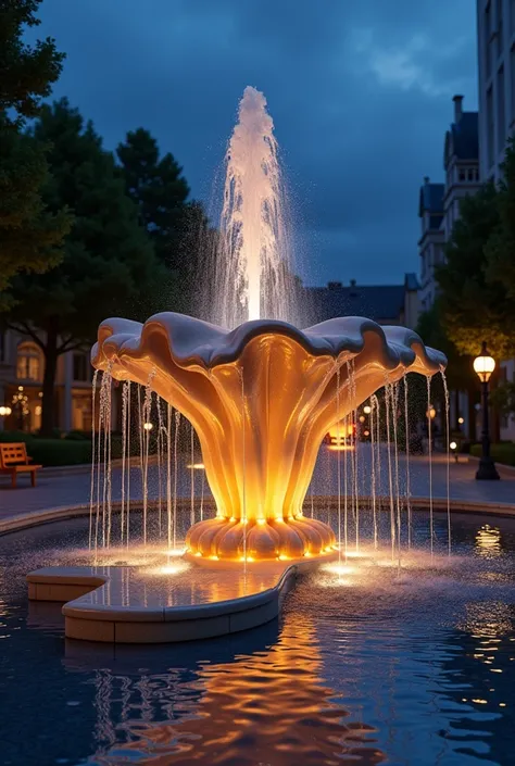 Fountain unique design with beautiful lighting 