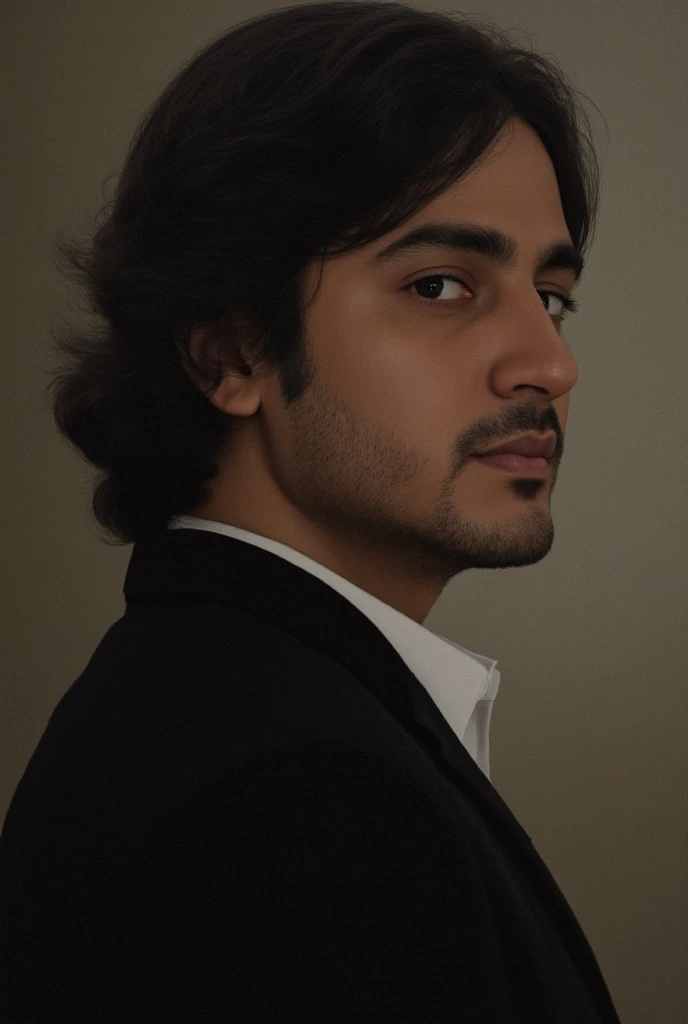 A young beautiful Pakistani man with black hair