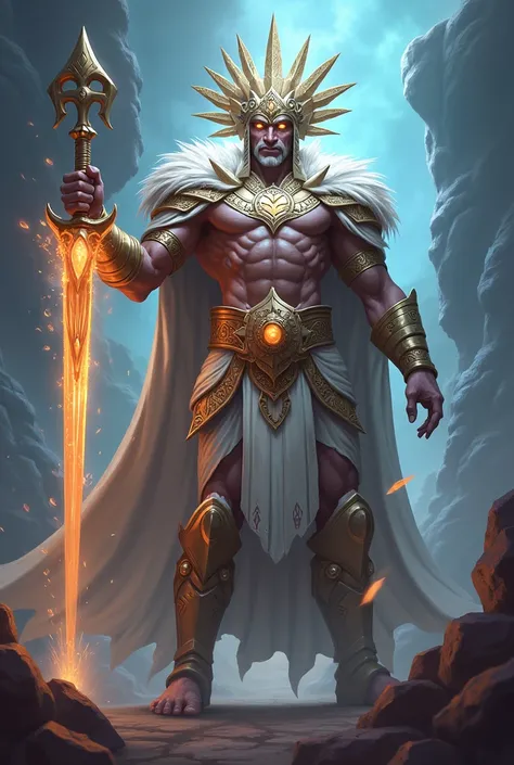 Um deus paladino asteka branco musculoso ah puch smite para league Of legends smite e realm Of Summoners 