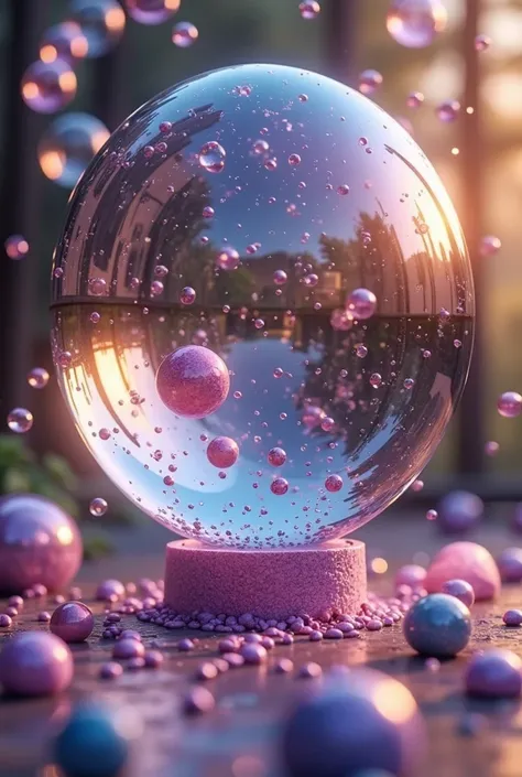  bubbles floating like magic 、 intricate fantasy design、 bubbles floating with friends on them 、Friends who ride bubbles 、beautiful、 shines brightly、 colorful 、 dynamic、 like a kaleidoscope 、 like a prism 、 surrenders、Dreamy、Macro photography、Very sophisti...