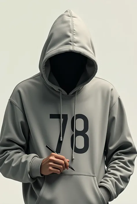 Un pull avec cagoule écrivant The 78 devant le pull 