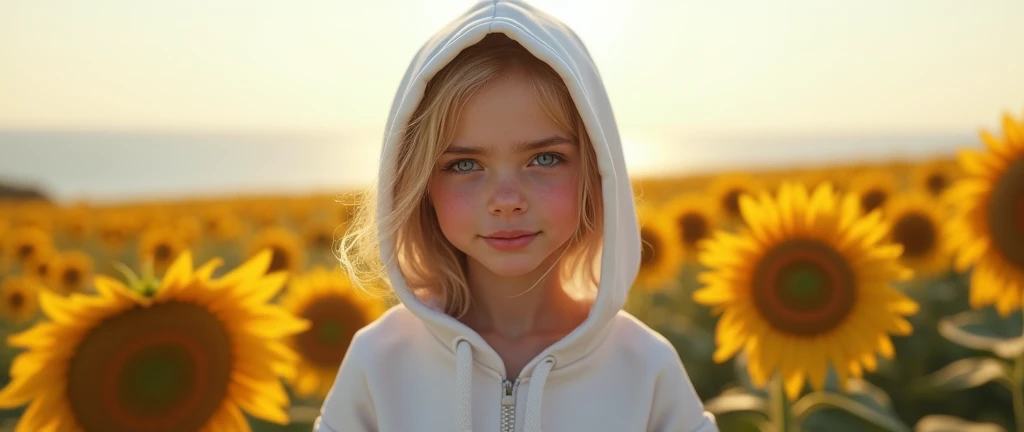 ( best quality, masterpiece,  ultra high resolution, (Realistic),  RAW photos ,  depth of writing, whole body, professional lighting ,  perfect anatomy,  Very detailed), 1 Arab  old girl ,  white hooded hoodie on bare skin, ( very cute face , ( very cute b...