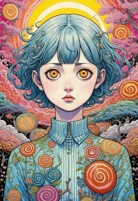  ( Another Self in My Head ), Divided Consciousness 、 Obata Takeshis Manga  ,  popular on pixiv , Serial Art,  psychedelic cartoon ,  dreamy psychedelic anime ,  psychedelic LSD manga , junji itos uzumaki, Shintaro Kago, Color Manga, Subtle Junji this ,  J...