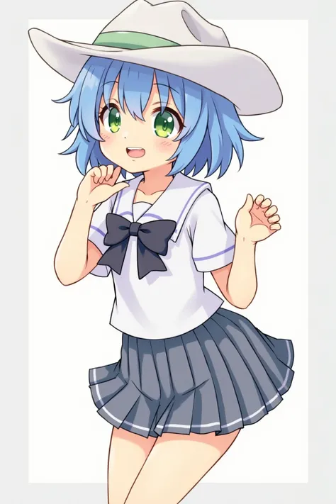  best quality,  ultra high resolution, short cut ,whole body,  blue hair,Green Eyes,ＪＫ, school uniform,nsfw:1.9, cowgirl ,Creampie, ahehe,