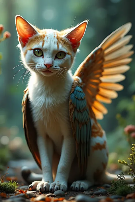 Do half cat and half bird mix them