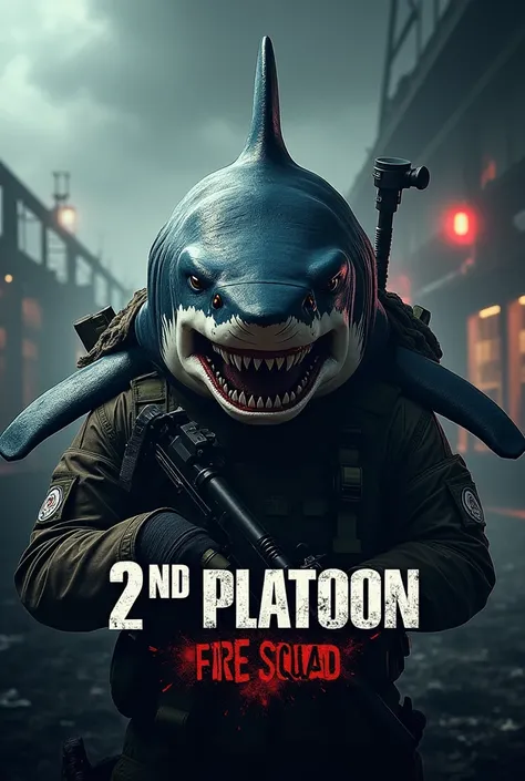 A wallpaper with a hammerhead shark for a military fire squad
Create like a team with the sayings "2nd PLATOON"