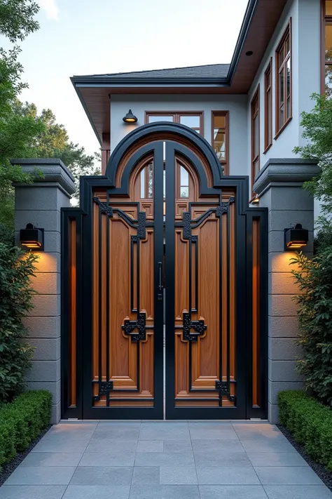 An unique designed gate of a residential building
