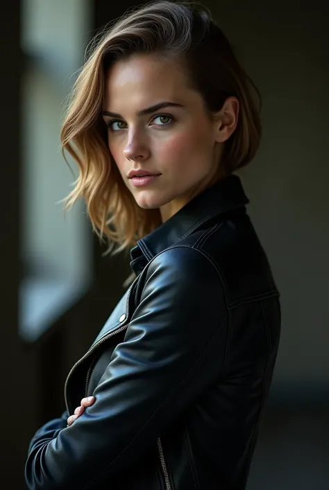 Emma Watson leather