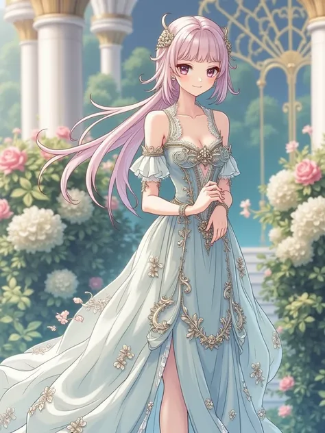 Cute anime like prince whos wear beautiful dress and features like that