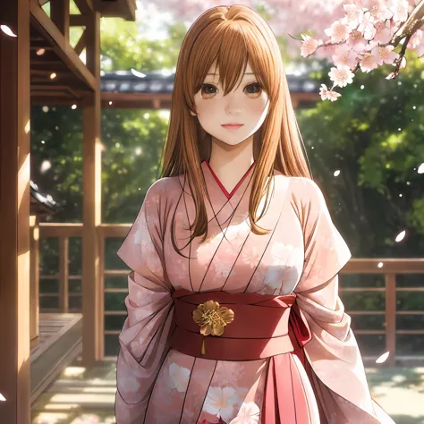 masterpiece, a high resolution, best quality, hyper hd, 16k, 1 young woman (chihaya ayase (chihayafuru)), long, flowing brown ha...