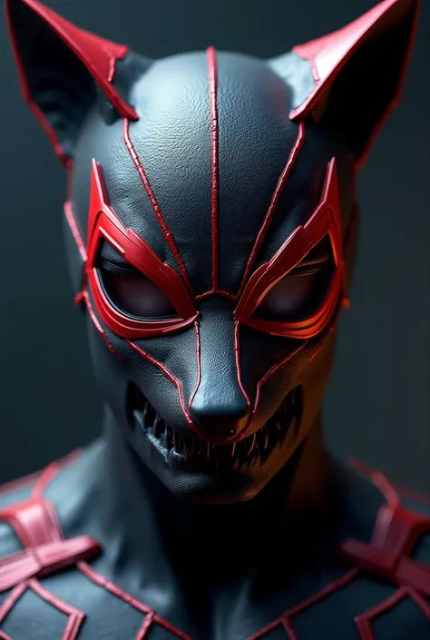 Design the Foxman Super Hero mask in the same style as Spiderman