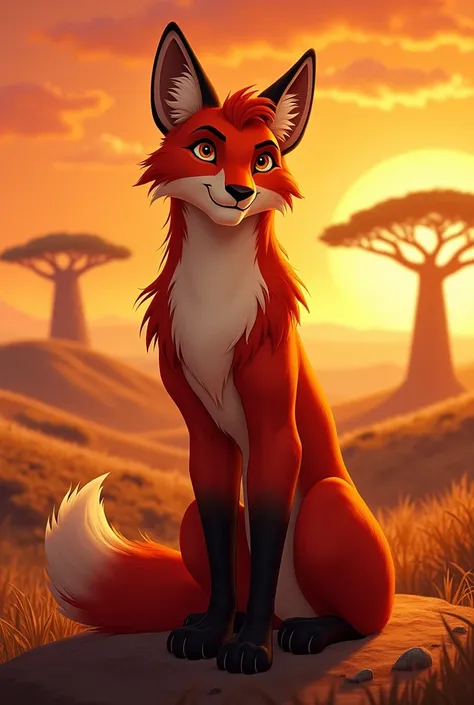 Lion king style fox