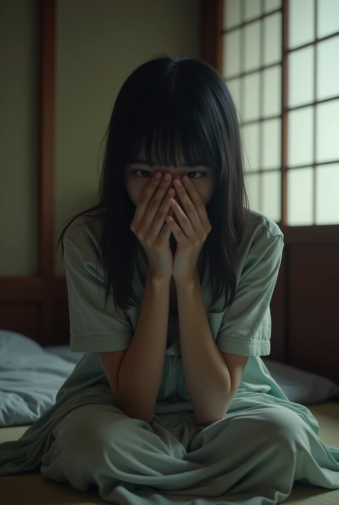 live-action　 Japanese　 bed　The older sister who hides her face