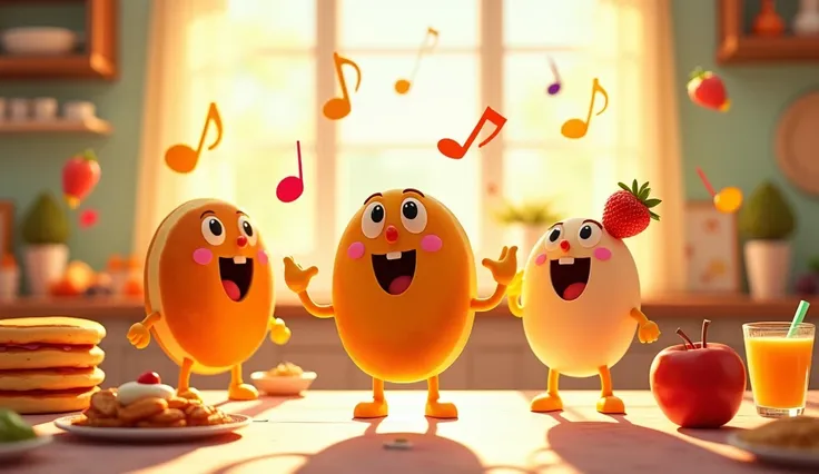 Breakfast Song

Fill our tummies, let’s eat and play,  
Breakfast is the best, hooray, hooray! 
