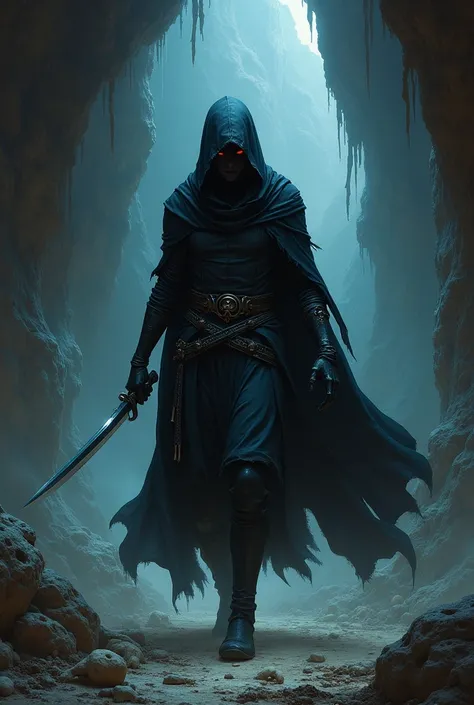 A dark elf assassin in a cave