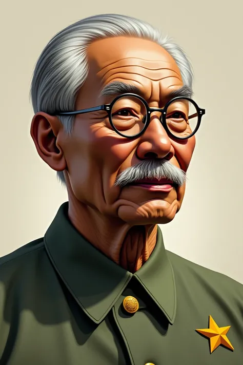 Lets draw a portrait of Uncle Ho.