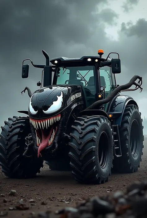 Black New Holland tractor fusion with Venom